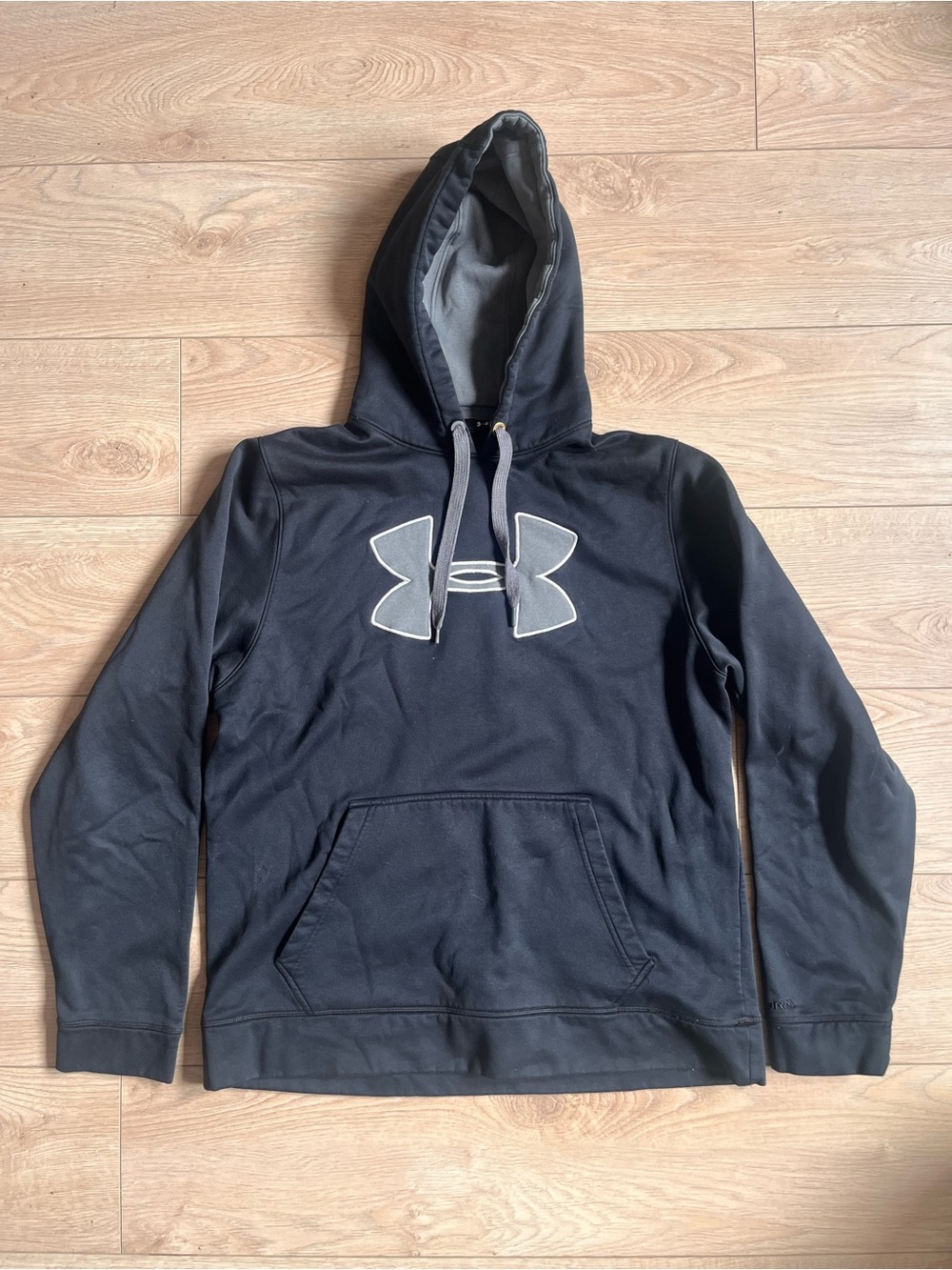 Under Armour Gray and Black Hooded Pullover
